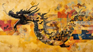 抽象艺术中的中国龙形象