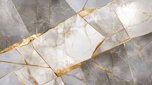 大理石拼贴 金纹奢华质感