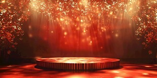 金色梦幻舞台背景特效