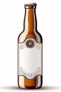 棕色啤酒瓶 简约优雅设计