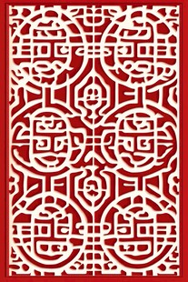 中式传统雕花窗棂图案