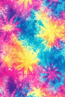 多彩扎染风抽象花纹图案