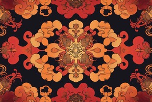 中式传统花卉图案锦纹