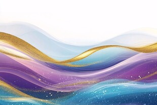 梦幻渐变波浪背景图