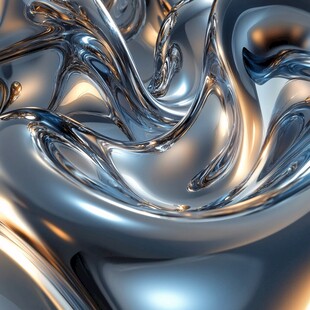 液态金属质感抽象艺术图案