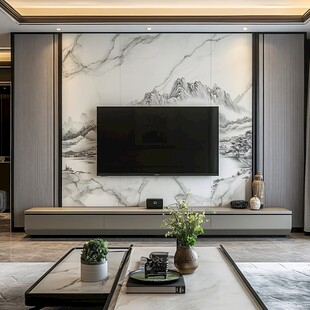 现代简约风客厅电视背景墙