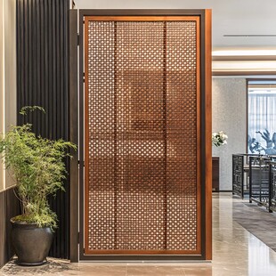 中式木质镂空屏风隔断