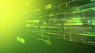 科技感绿色动态线条背景