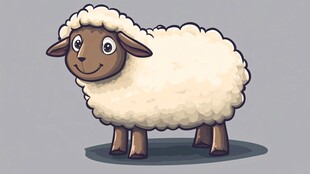 可爱卡通绵羊形象展示