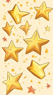 闪耀金色星星装饰元素