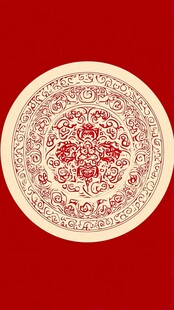 中式传统圆形花纹图案