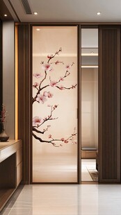 中式梅花屏风的雅致空间