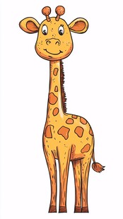 可爱长颈鹿卡通形象