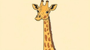 可爱长颈鹿卡通形象