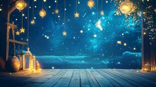 梦幻星空下的浪漫木质露台