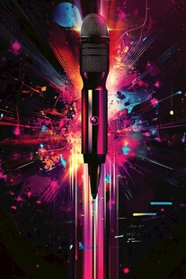 炫彩麦克风的动感视觉盛宴