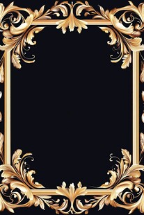 奢华金色欧式花纹装饰边框