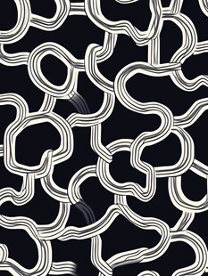 黑白线条抽象几何图案