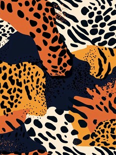 豹纹拼接时尚图案背景