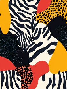 动物纹几何抽象图案设计