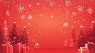红色圣诞主题节日背景图