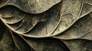 金属质感叶脉纹理图案
