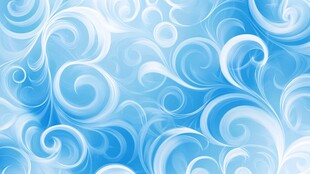 梦幻蓝色漩涡花纹背景