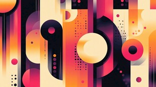 炫彩几何抽象艺术背景图