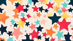 多彩星星图案背景