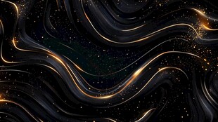 黑金流动线条星空背景图
