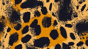 豹纹涂鸦风抽象图案纹理