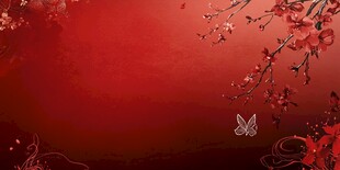 红色繁花背景图