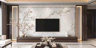 新中式客厅电视背景墙设计