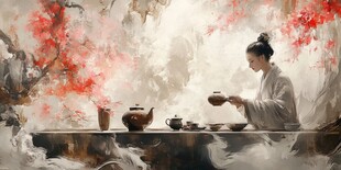 古风佳人静享优雅茶艺