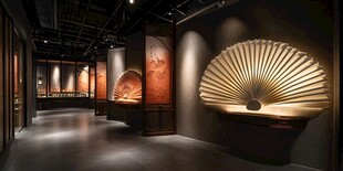 贝壳艺术展厅独特陈列