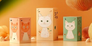 可爱萌趣动物图案包装盒