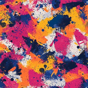 多彩泼墨抽象艺术图案