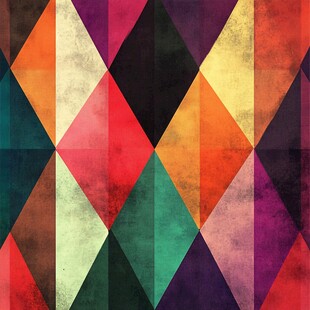 多彩菱形几何图案背景