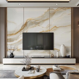 现代轻奢风客厅电视背景墙