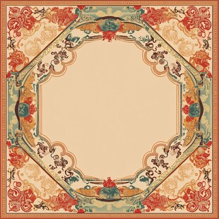 复古花纹中式边框图案