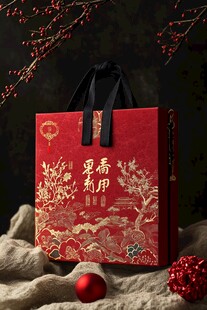 中式新春礼品袋 喜庆精致