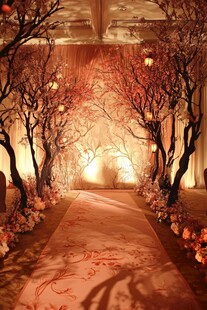 中式浪漫婚礼花树装饰场景