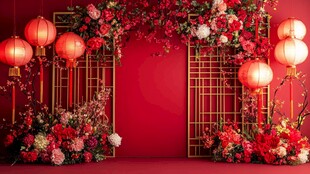 中式婚礼浪漫喜庆布置