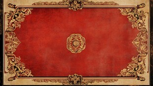 古典红底花纹精美装饰图案