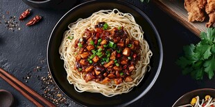 美味肉酱拌面诱人呈现