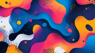 动感流体渐变抽象艺术图案