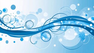 蓝色动感曲线抽象背景图