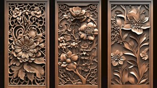 中式雕花木板装饰艺术