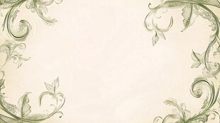 复古绿色花纹边框背景图