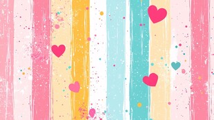 条纹爱心浪漫背景图